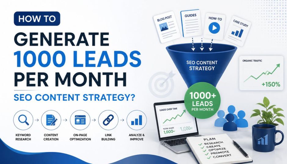 How to Generate 1000 Leads Per Month SEO Content Strategy?